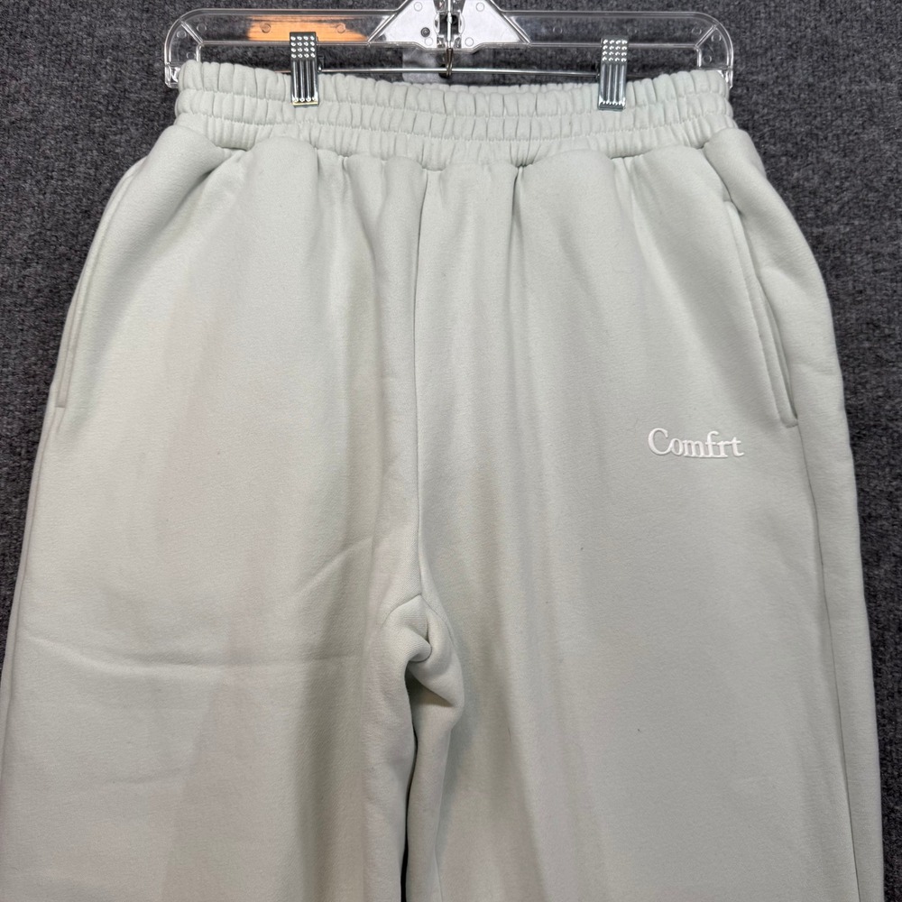 Comfrt‎ Sweatpants Unisex Small Sage Green Oversized Fleece Joggers Lounge NEW - Picture 2 of 11